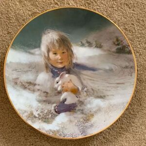 Snow Bunny 1980 Thornton Utz Carefree Days Plate Collection